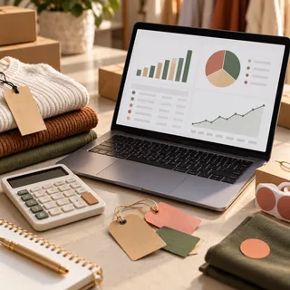 Espaço de inventário e vendas na boutique